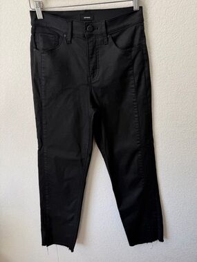 Express Black Modern Straight High-Rise Pants